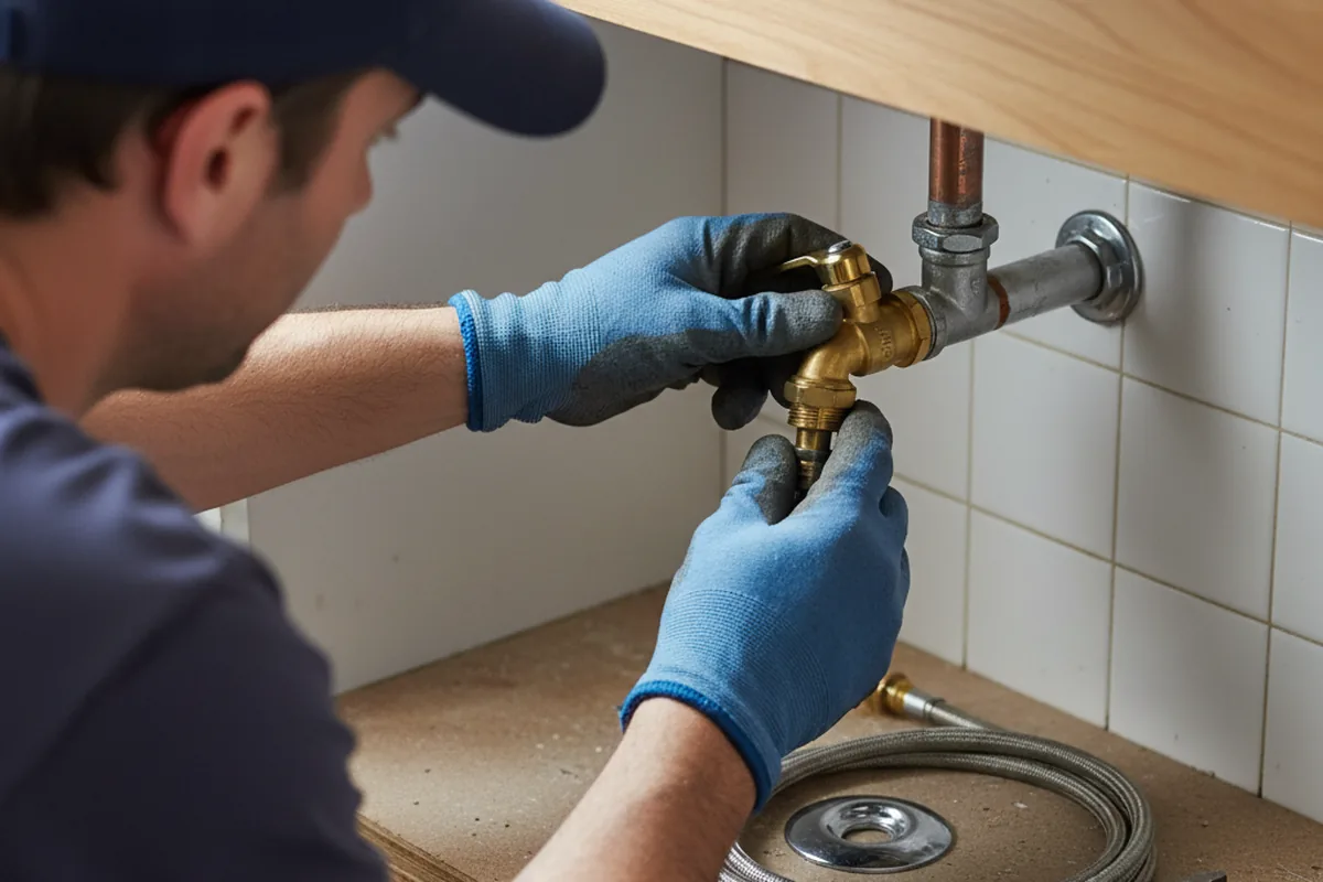 Shutoff valve and fitting work during Emergency Plumbing in Holloway